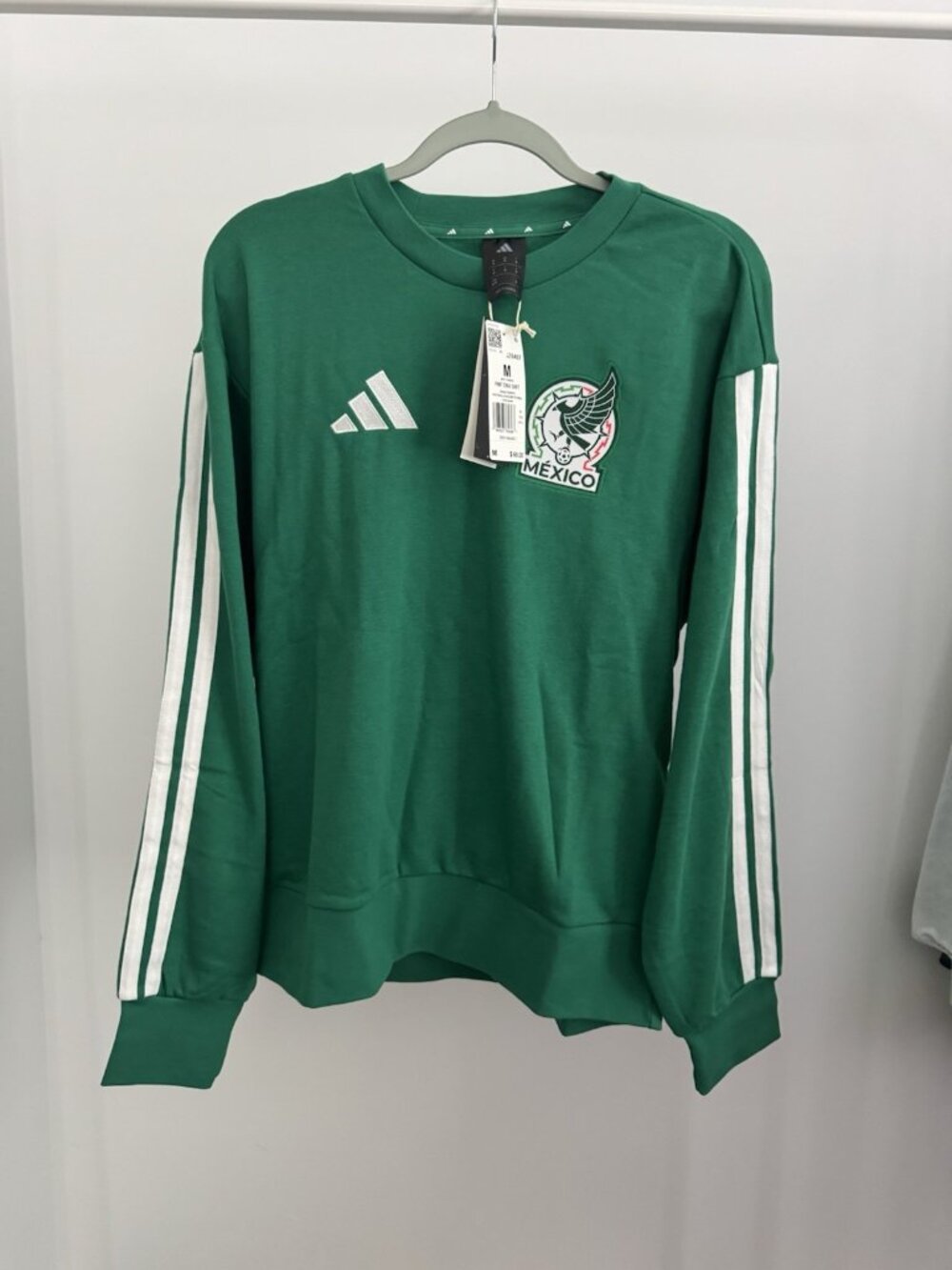 Adidas Mexico Soccer Sweatshirt Men's Medium Green Pullover FMF NWT $60
